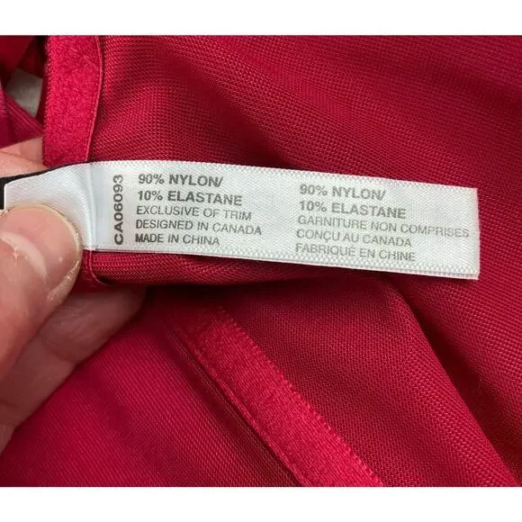 Coquette Women's Size S Red Floral Lace Boned Hook and Loop Lace Up Corset * - Picture 5 of 7